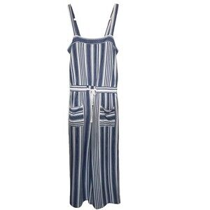Copper Key Striped Overalls Jumpsuit - small